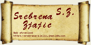 Srebrena Zjajić vizit kartica